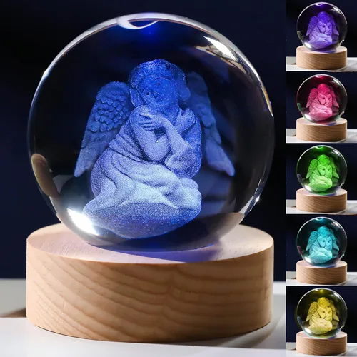 Miniatura 37 de Regalos de ajolote 3D para mujer, bola de cristal de 2.362 in, figuras de ajolote, decoración de animales de cristal, artículos de animales