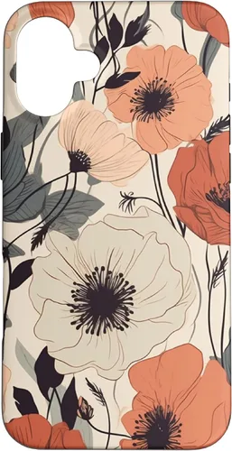 Miniatura 23 de Funda para iPhone 12/12 Pro Minimal Poppy Flower Boho Floral Cute Aesthetic