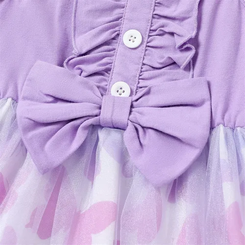 Miniatura 4 de PATPAT Baby Girl Dresses Strap Tutu Dress Butterfly Print Tulle Dress Flower Girl Party Birthday Princess Dresses