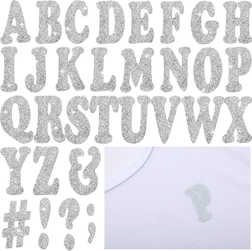 Miniatura 8 de Outus Juego de 279 piezas de letras de terciopelo para planchar de 5 cm en alfabeto A-Z para calcetines de Navidad, adornos para gorras de graduación