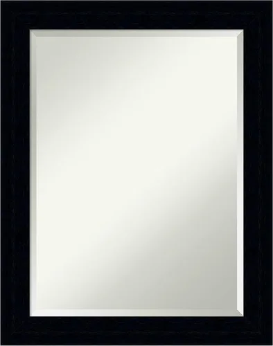 Miniatura 10 de Amanti Art Espejo de baño negro para sobre el fregadero, espejo de tocador rectangular negro Tribeca de 24 x 20 pulgadas, marco de madera pequeño