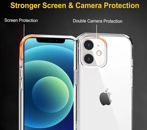 Miniatura 7 de Amazon Basics Funda protectora a prueba de golpes para iPhone 12 mini, transparente