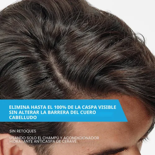 Miniatura 3 de CeraVe Champú y acondicionador hidratante anticaspa, tratamiento de caspa de piritiona y zinc con ceramidas, ácido hialurónico y niacinamida