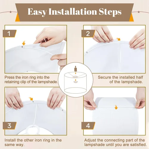 Miniatura 3 de Drum Lampshade Mid Century Black Cat Starry Lights Retro Style Medium Lamp Shade Replacement Linen Fabric Lampshades for Bedside Table Lamp Floor