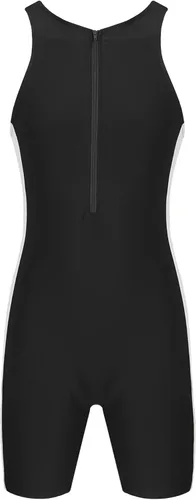 Miniatura 10 de XUNZOO Mens One Piece Sleeveless Front Zipper Color Block Swimwear Bodysuit Wetsuit Sports Wear