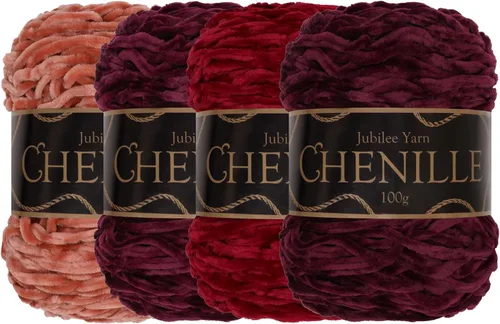 Miniatura 68 de JubileeYarn - Hilo de chenilla (3.53 oz/poliéster peinado, circonita), 1 pastel