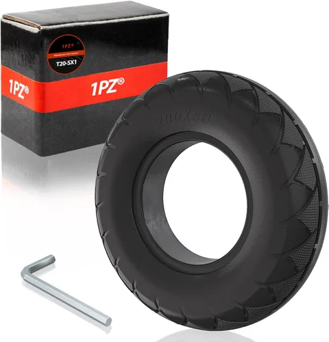 1PZ Reemplazo de neumáticos sólidos de 200 x 50 (8 x 2) para Razor E100 E150 E175 E200 Gas Scooter Schwinn Bladez Mongoose Dune Buggy ePunk Crazy