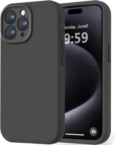Miniatura 366 de LOVE 3000 Compatible con Funda para iPhone 15, [Cámara de Cobertura Completa de Silicona Suave] [Protección contra Caídas de 8 pies], Forro de Negro