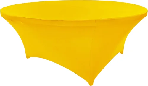 Miniatura 64 de Mantel de cóctel de elastano redondo de 24 pulgadas x 30 pulgadas de alto, color negro