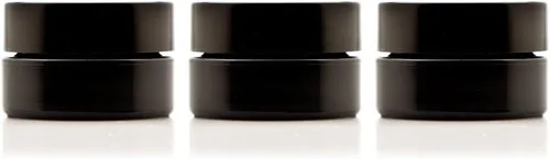 Miniatura 13 de Infinity Jars Tarro con tapa de rosca de 6.8 fl oz (6.76 fl oz) negro ultravioleta recargable estilo cosmético botella de viaje tarro de vidrio