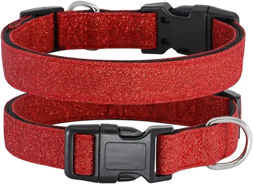 Miniatura 12 de TDTOK Collar Básico Brillante para Perro, Collar para Perro Cómodo y Duradero para Perros Pequeños, Medianos y Grandes con Hebilla de Plástico