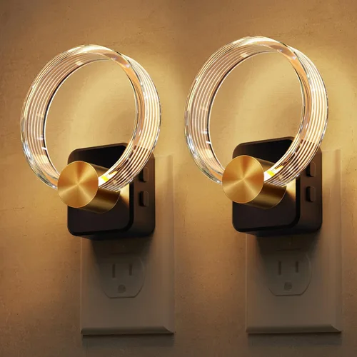 Miniatura 40 de L LOHAS LED Luz nocturna, luces nocturnas de burbujas enchufables a la pared, 3000 K/4000 k/5000 K, luz nocturna de temperatura de color ajustable