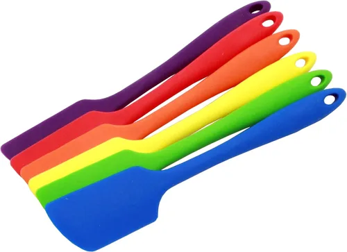Miniatura 3 de Chef Craft Espátula angular de silicona premium, 11 pulgadas, azul