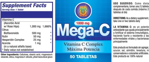 Miniatura 3 de Nutrisalud Products Vitamina C de alta potencia (1000mg) Set de 2 frascos con Rosa Mosqueta y Bioflavonoides para evitar resfríos y fortalecer