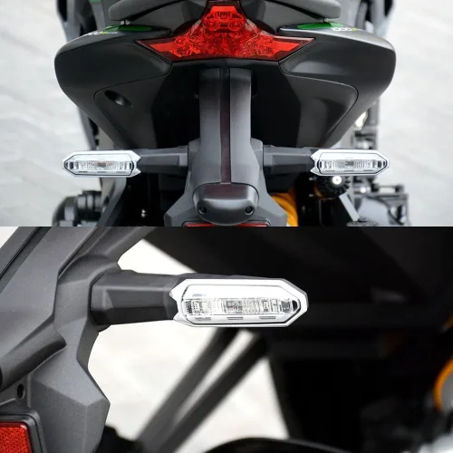 Miniatura 5 de ESPEEDMTC - Luces traseras para Kawasaki KLZ KLE Versys 650 1000, intermitentes, luces traseras de cambio de luz delantera y trasera, intermitente