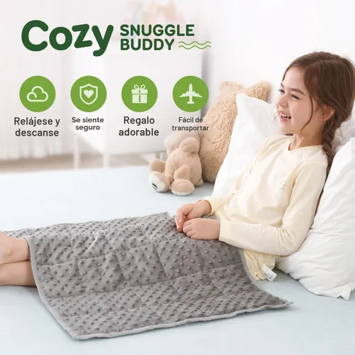 Miniatura 2 de Sivio Manta con Peso para Regazo, Mantas con Peso, Suave y Acogedora Manta Pesada Refrescante, Calma y Siesta, Escuela y Hogar, 2 libras, 20 x 30
