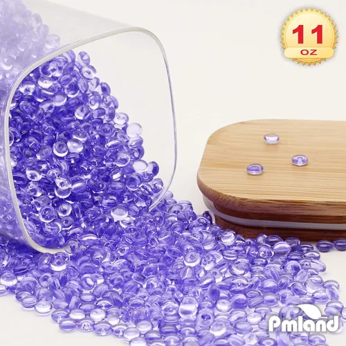 Miniatura 4 de PMLAND Mini canicas planas acrílicas, guijarros, cuentas de más de 3500 unidades de 0.236 in de diámetro para rellenos de jarrones, soporte