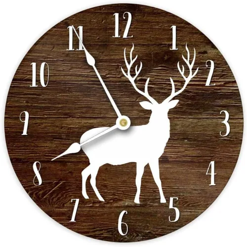Miniatura 8 de Lindo reloj de pared de camión volquete para habitación de niños, cuarto de bebé, reloj de madera de 10 pulgadas, silencioso, sin tictac, funciona