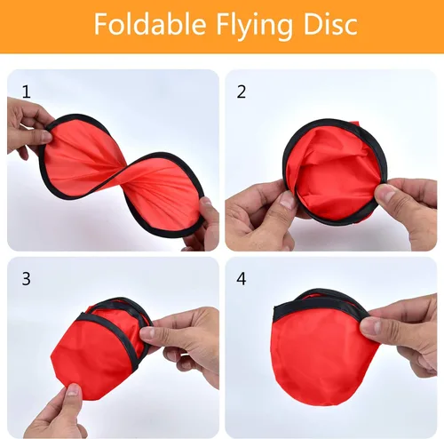 Miniatura 4 de Mototo 30 Piezas Discos Voladores Plegables con Bolsa Juego de Juguetes de Bolsillo Plegables para Niños Diversión Favores de Fiesta de Cumpleaños