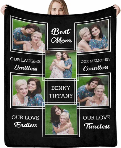 Miniatura 31 de Manta personalizada con imagen hecha en Estados Unidos, mantas personalizadas con fotos, nombres, manta suave personalizada con imagen personalizada