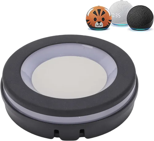 EVGATSAUTO Soporte para altavoz, base de goma antideslizante con canales de cable integrados para altavoz inteligente Dot de 4ª y 5ª generación,