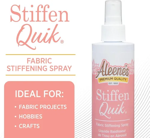 Miniatura 4 de Aleene's 15581 Stiffen-Quick - Espray de refuerzo de tela (8 onzas), Versión original, el empaque puede variar