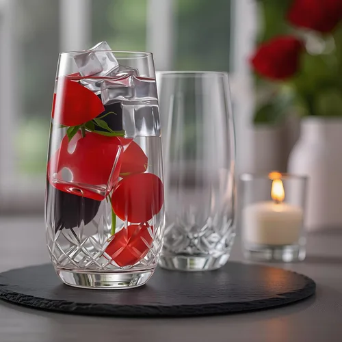 Miniatura 3 de SHOSHIN - Vasos de alta calidad cortados a mano – 17 onzas Juego de 4, vasos de cristal premium sin plomo con patrón clásico, perfectos para agua