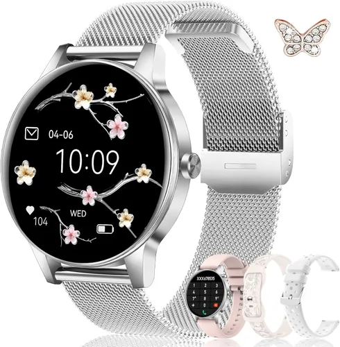 Miniatura 12 de Reloj inteligente para mujer (respuesta/hacer llamadas), reloj de seguimiento de actividad física de 1.27 pulgadas con más de 130 modos deportivos