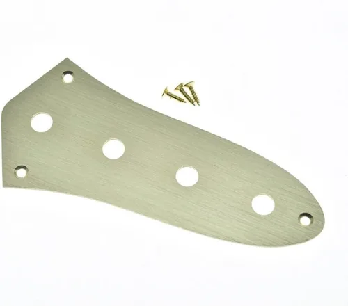 Miniatura 14 de KAISH 10 agujeros metal anodizado aluminio J Bass estilo Pick Guard estilo moderno Bass Golpeador para bajo USA/México Jazz J Bass Gold Dorado-1