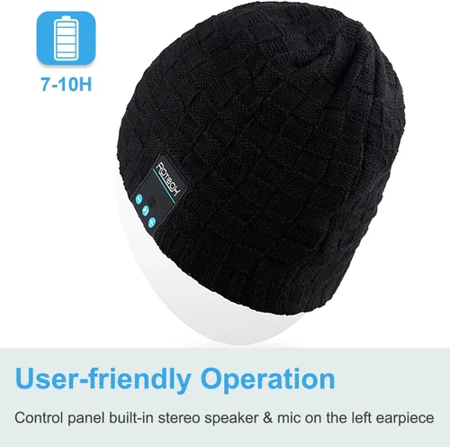 Miniatura 59 de Rotibox - Gorro inalámbrico con Bluetooth para deportes al aire libre, regalo de Navidad.