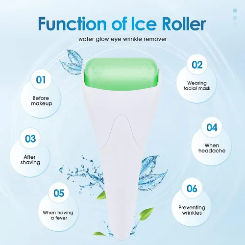 Miniatura 6 de AECW Juego de rodillo de jade natural 3 en 1 y Gua Sha para cara y ojos, rodillo de masaje de enfriamiento facial