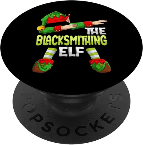 Miniatura 6 de Dabbing Elf Christmas Blacksmith The Blacksmithing Elf PopSockets MagSafe PopGrip for iPhone