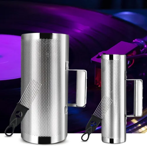 Miniatura 6 de Soulmate Guiro Instrument Guiro Shaker de acero inoxidable 3 "10" y 6 "12" Instrumento de percusión con raspador, acompañamiento de banda