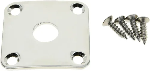 Miniatura 3 de Dopro Placa de Jackplate cuadrada curvada de metal negro para LP Les Paul de EE. UU