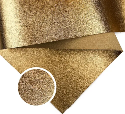 Miniatura 18 de Piel de cordero metálica azul claro real: material de cuero genuino brillante para costura, manualidades y fabricación de joyas