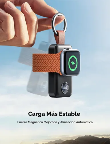 Miniatura 4 de JOYROOM Cargador inalámbrico portátil de 2000 mAh compatible con Apple Watch Series 11/10/9/8/7/6/5/4/3/2/1/SE/UItra 3/UItra 2/Ultra, cargador Negro