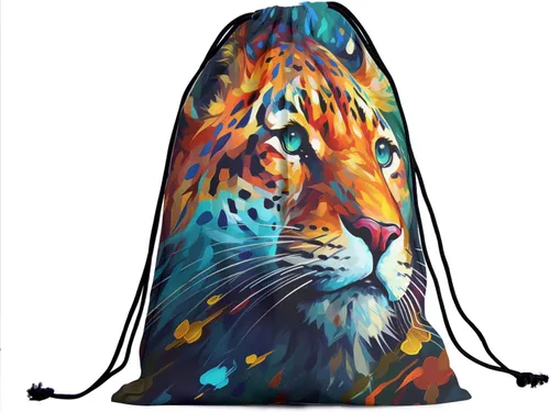 Miniatura 135 de Bolsa de agarre de gimnasia de piel de animal, bolsa de gimnasia con cordón ajustable, bolsa de cuerda para fauna silvestre, Mariposas Galaxy
