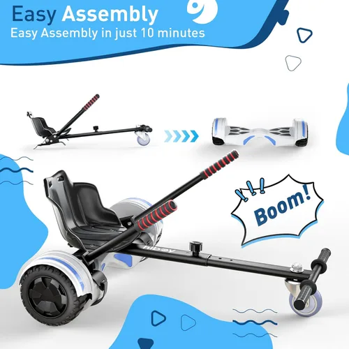Miniatura 5 de Hiboy HC-01 Hoverboard Seat Attachment for 6.5" 8" 8.5" 10" Hoverboards, Easy Assembly & Adjustable Frame Length Buggy Attachment, Hoverboard Go