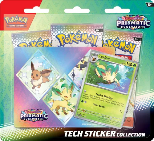 Miniatura 2 de Colección de adhesivos tecnológicos prismáticos de evolución de Pokémon TCG Escarlata y Violeta 8.5 (promoción aleatoria)