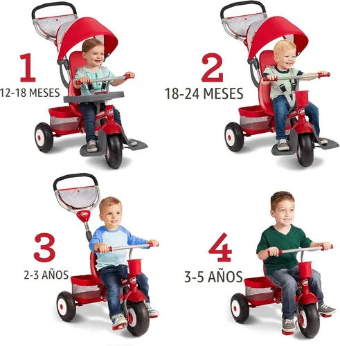 Miniatura 2 de Carretilla Ride On para niños Radio Flyer, talla única , Rojo