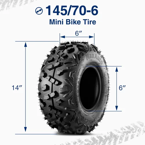 Miniatura 2 de MaxAuto 16x8-7 Neumáticos para ATV 16x8.00-7 Neumáticos para Go-Kart AT16x8-7 Neumático para Mini Bicicleta 16x8x7 Neumático para UTV Todo Terreno