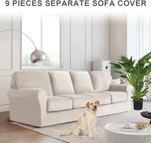 Miniatura 227 de Funda para Sofá de Terciopelo, Fundas Elásticas para Sofá para Funda Principal Separada/Respaldos y Cojines de Asiento, Funda para Sofá, para Fundas