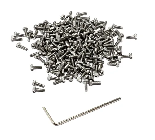 Miniatura 90 de iexcell 25 piezas M4 x 60/65/70/75/3.150 in paso de rosca 0.028 in acero inoxidable 304 cabeza hexagonal Tornillos Tornillos surtido Kit