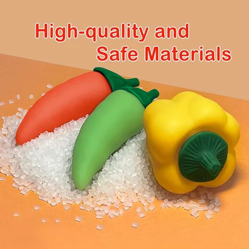 Miniatura 5 de Juego de comida de simulación, comida de juguete para niños pequeños, juego de cocina realista, verduras falsas, accesorios de cocina, juguete suave