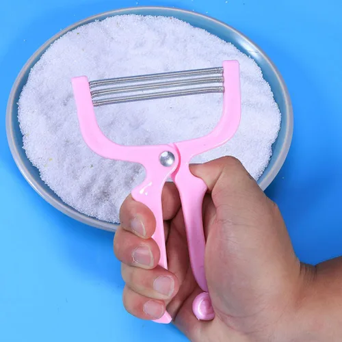 Miniatura 8 de Depilación facial para mujeres, diseño manual portátil; depiladora de cuerpo completo, sin dolor; 2 unidades de removedor rosa para cara, cuello