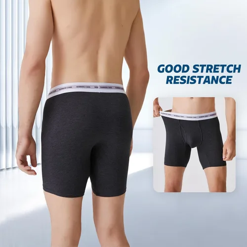 Miniatura 4 de BAMBOO COOL Men's Underwear Boxer Briefs 4 Pack Breathable Soft Underwear For Men