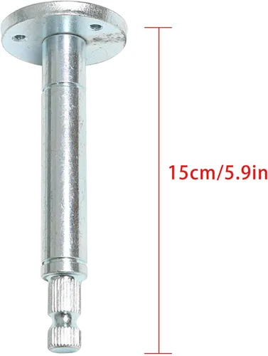 Miniatura 5 de munirater Kit de acero para volante de 11.811 in, piñón de engranaje de 12.598 in, eje ajustable, repuesto para Go Kart de 110 CC