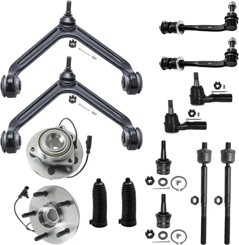Miniatura 71 de Detroit Axle - Kit de nudillos de dirección delantera izquierda para Ford Edge Lincoln MKX 07-10, cojinete de rueda del lado del conductor, nudillo