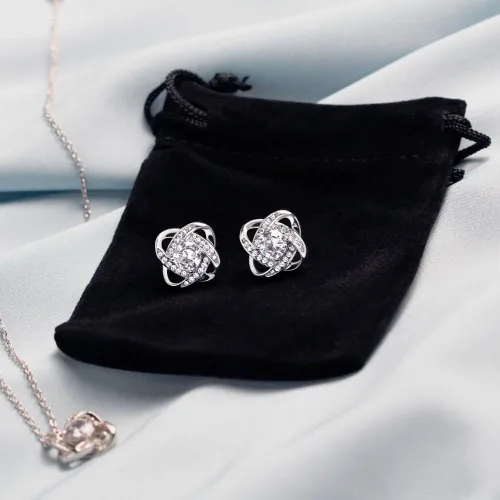 Miniatura 7 de Regalo Para Esposa Set de Aros y Collar El Amor De Mi Vida Regalo Para Mujer Joya Collar Mensaje Personalizado Para Madre Joyería Para Mamá Regalo