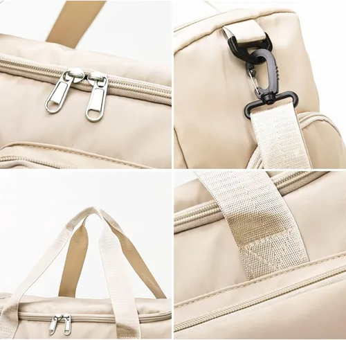 Miniatura 5 de Bolsa de gimnasio deportiva con compartimento para zapatos, bolsa de viaje con bolsillo separado seco y húmedo para hombres y mujeres, bolsa